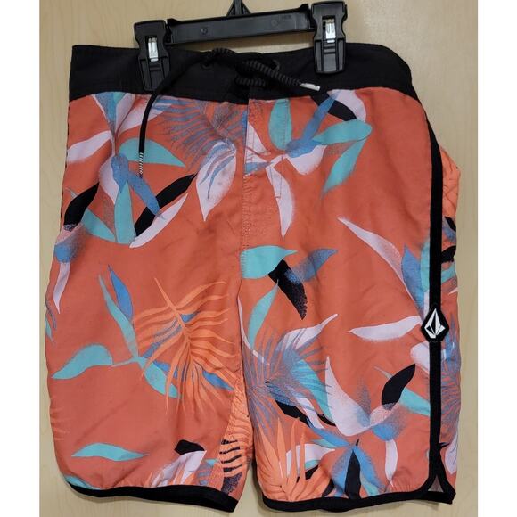 VOLCOM Mod-Tech Board Shorts Unlined Swimming Trunks Men's Size 28 Colorful - Picture 3 of 9